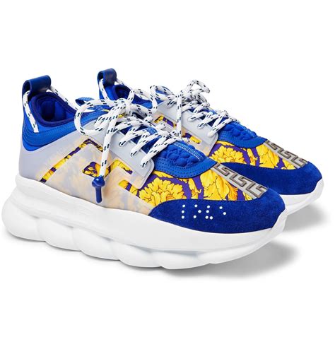 versace chain reaction sneakers true to size|authentic Versace chain reaction sneakers.